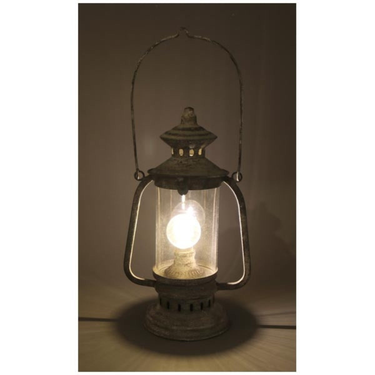 Laterne Metall natur ArtFerro LED Gartenlaterne Deko-Laterne Landhaus Metalllaterne 18x13cm H31cm