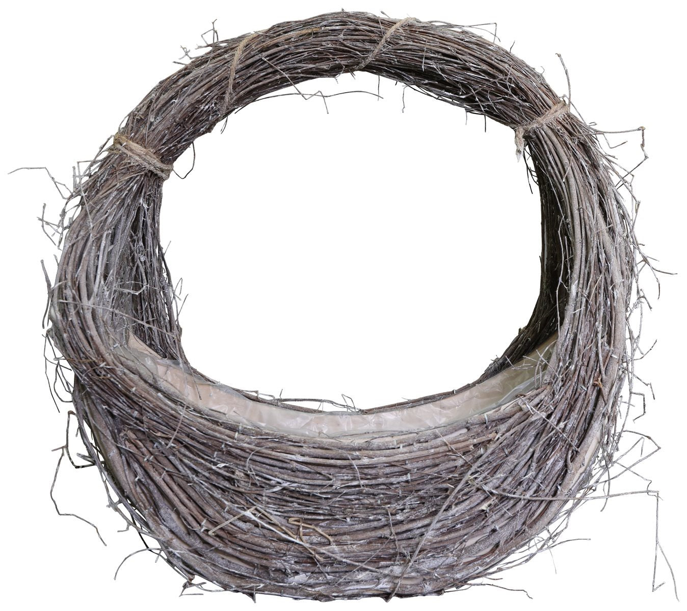 Pflanzkorb Tasche aus Birkenreisig WILLOW 30x11cm H41cm Pflanztasche Blumentopf Übertopf Pflanzgefäß Garten-Deko für Draußen