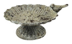 Vogelbad Vogeltränke Gartendeko Schale auf Fuß Ø17,5x15cm H8cm natur Shappy Futterstelle Garten Wasserstelle