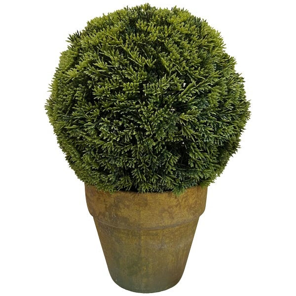BuchsBaum Kugel im Terratopf ArtificialNature grün kunstlich Ø21cm H30cm +Ø26cm H35cm für Home Wohnzimmer Balkon Garten Außendekoration 2Größen wählbar