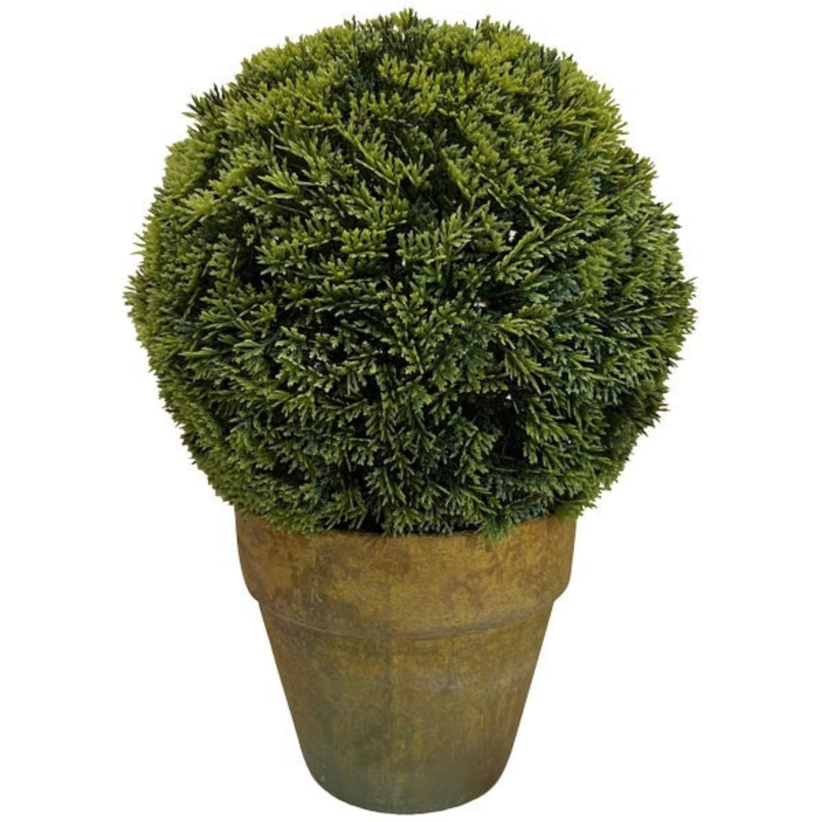 BuchsBaum Kugel im Terratopf ArtificialNature grün kunstlich Ø21cm H30cm +Ø26cm H35cm für Home Wohnzimmer Balkon Garten Außendekoration 2Größen wählbar
