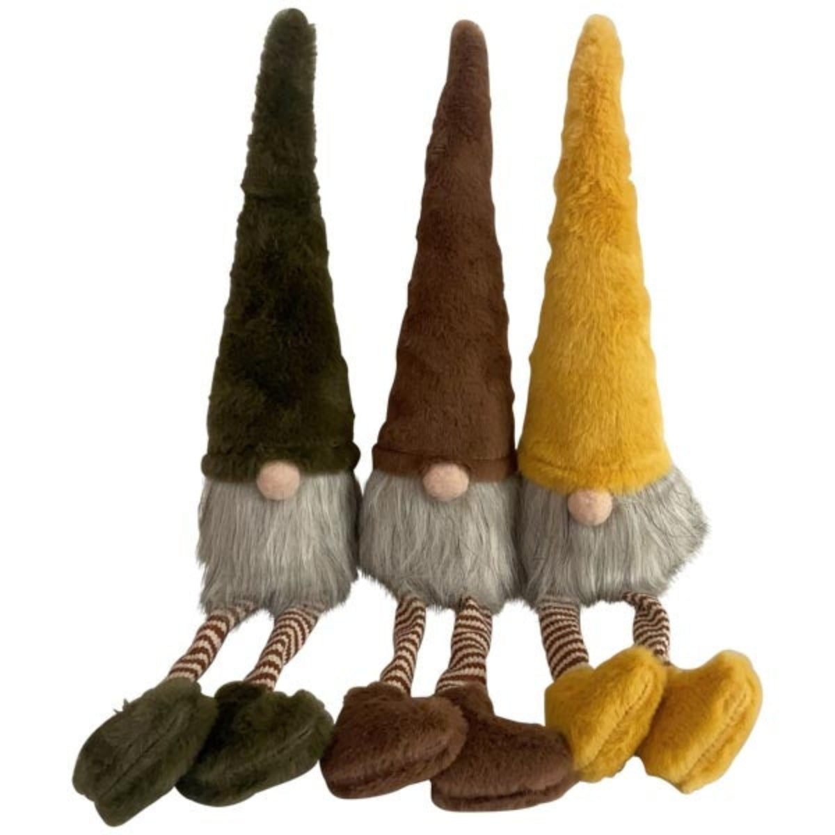 Wichtel Weihnachtswichtel Ø7cm H39cm Stoff 3farbig sort. Weihnachtsdeko Herbst Weihnachten Kantenhocker 2Größen wählbar