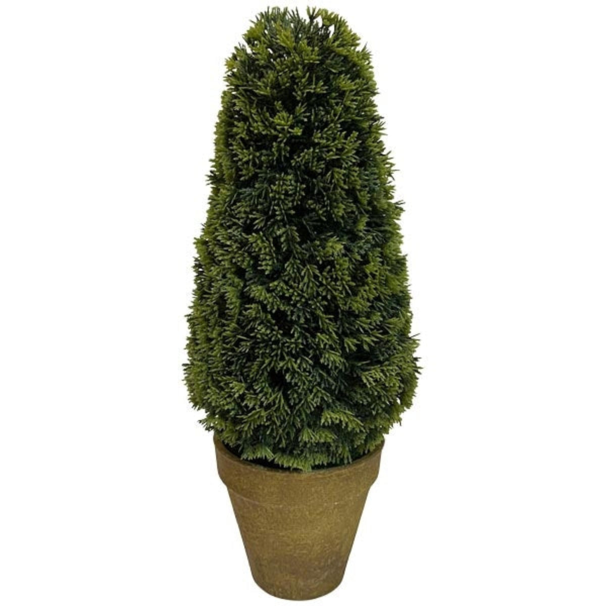 BuchsBaum Pyramide im Terratopf ArtificialNature grün kunstlich Ø15cm H36cm für Home Wohnzimmer Balkon Garten Außendekoration