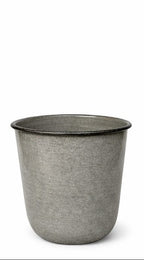Kübel Metall Pflanzgefäß sand Pflanztopf Ø26+28+32cm Blumenkübel Pflanzschale Blumentopf Garten 3Größen wählbar