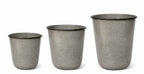 Kübel Metall Pflanzgefäß sand Pflanztopf Ø26+28+32cm Blumenkübel Pflanzschale Blumentopf Garten 3Größen wählbar