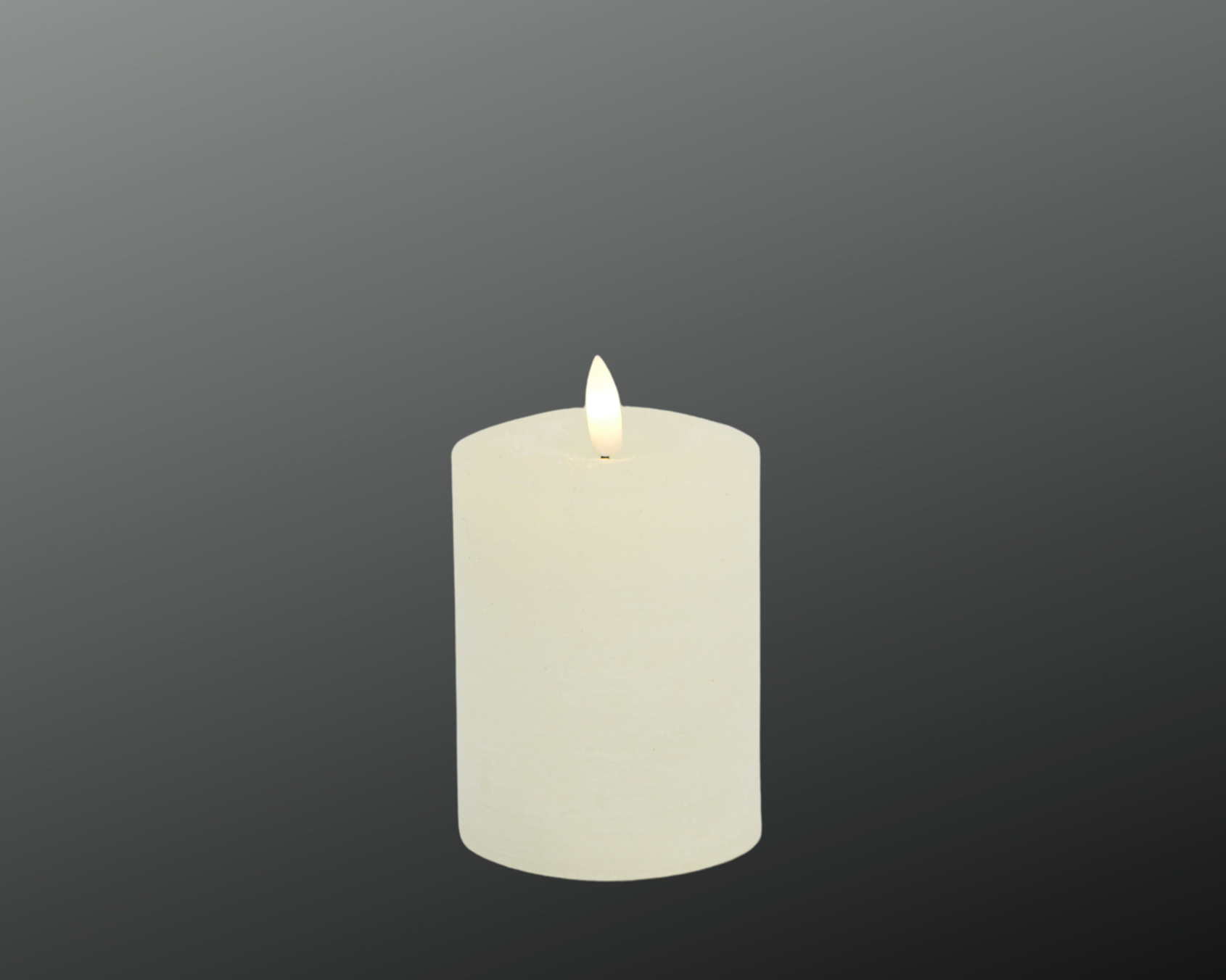 LED Kerze Echtwachs creme mit Timer H10cm+12cm+16cm 3Größen wählbar
