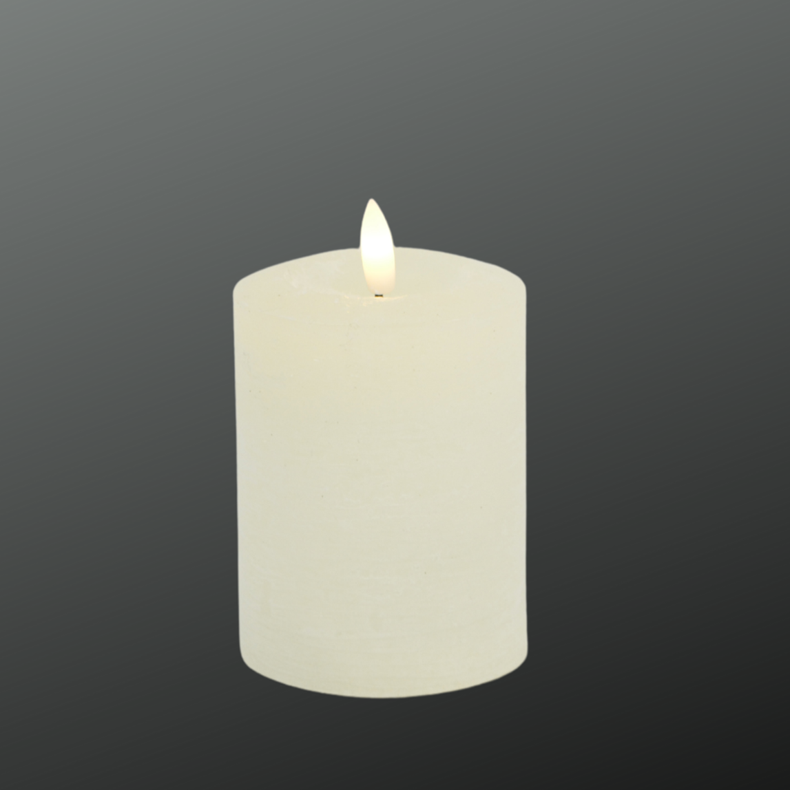 LED Kerze Echtwachs creme mit Timer H10cm+12cm+16cm 3Größen wählbar