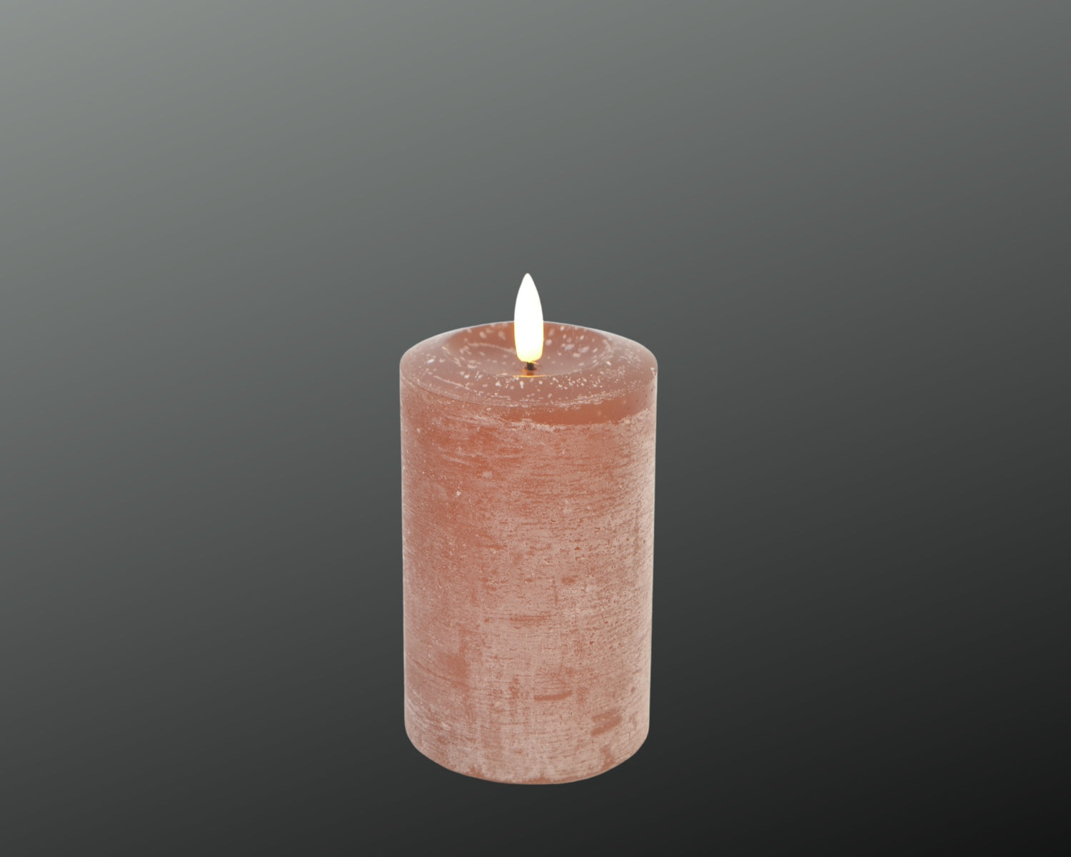 LED Kerze Echtwachs braun mit Timer H10cm+12cm+16cm 3Größen wählbar
