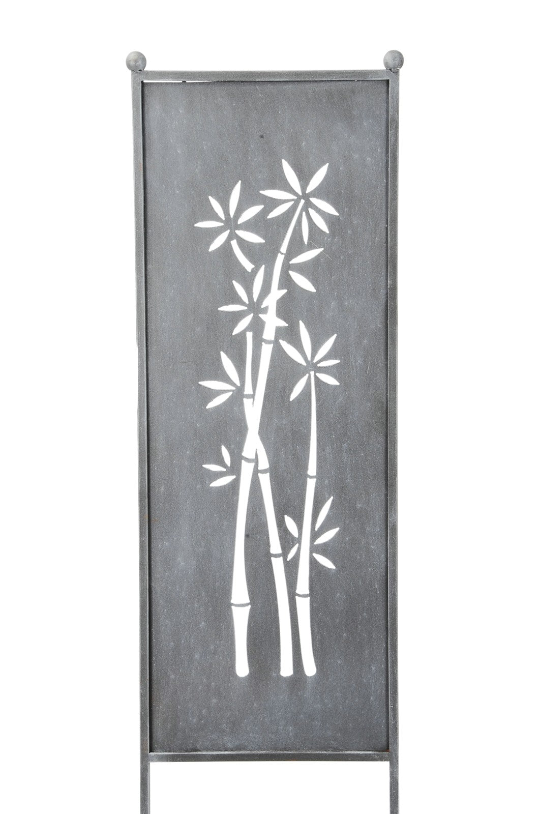 Stele Bambus grau Metall in 3 Größen wählbar