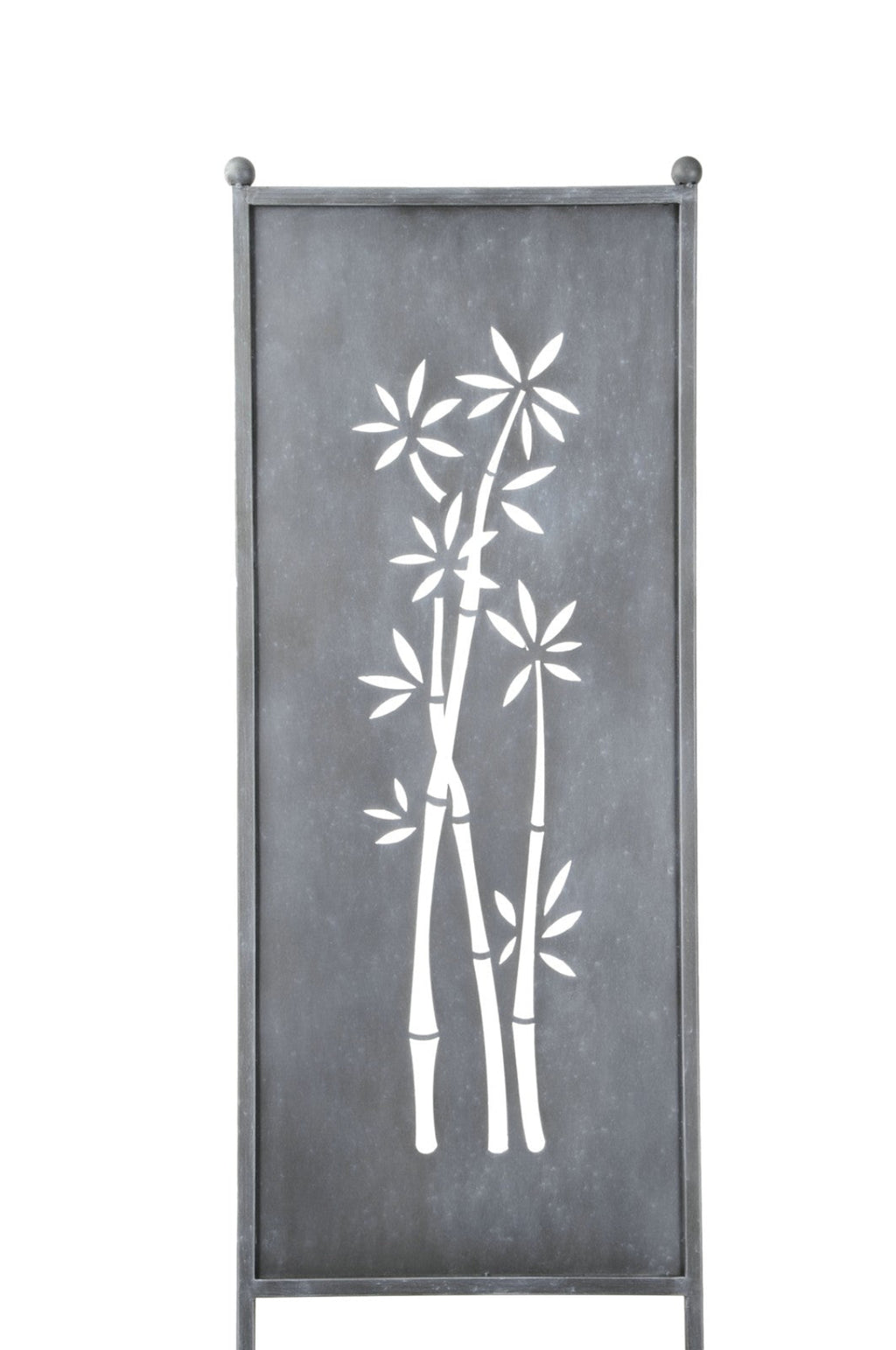 Stele Bambus grau Metall in 3 Größen wählbar