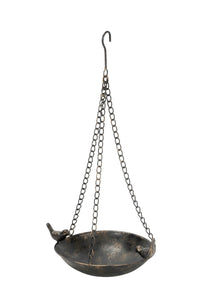 Vogelbad Vogeltränke Vögel Insekten Tränke Balkon Garten braun Ø22,5x22cm H10cm