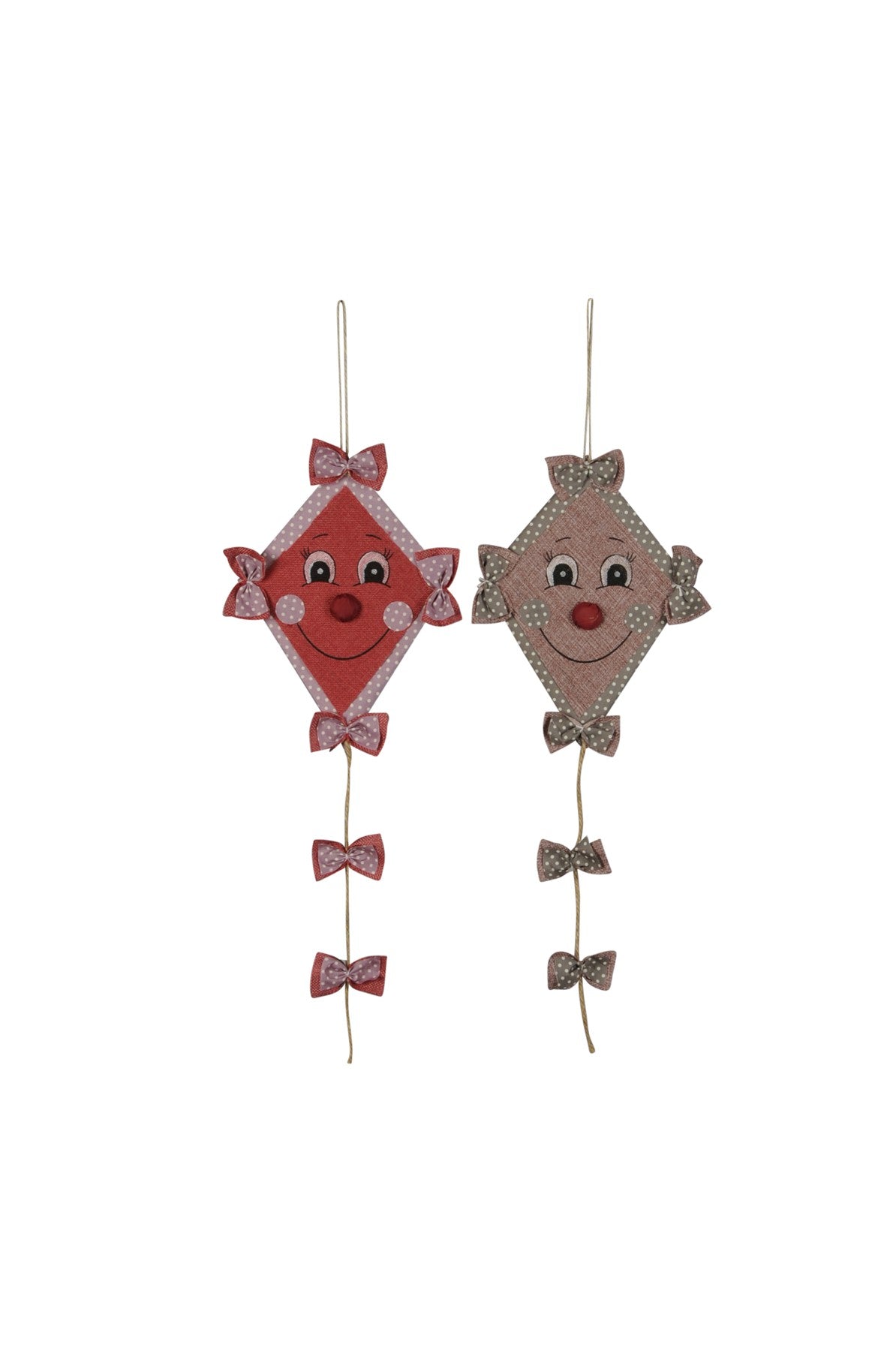 4x Herbstdeko Drachen Hänger 2Fb. sortiert rosa/natur 18x H25cm Fensterhänger Herbst Dekoration Fensterdeko