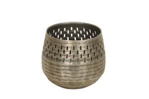 Windlicht Metall antiksilber Antik Look 2Größen wählbar