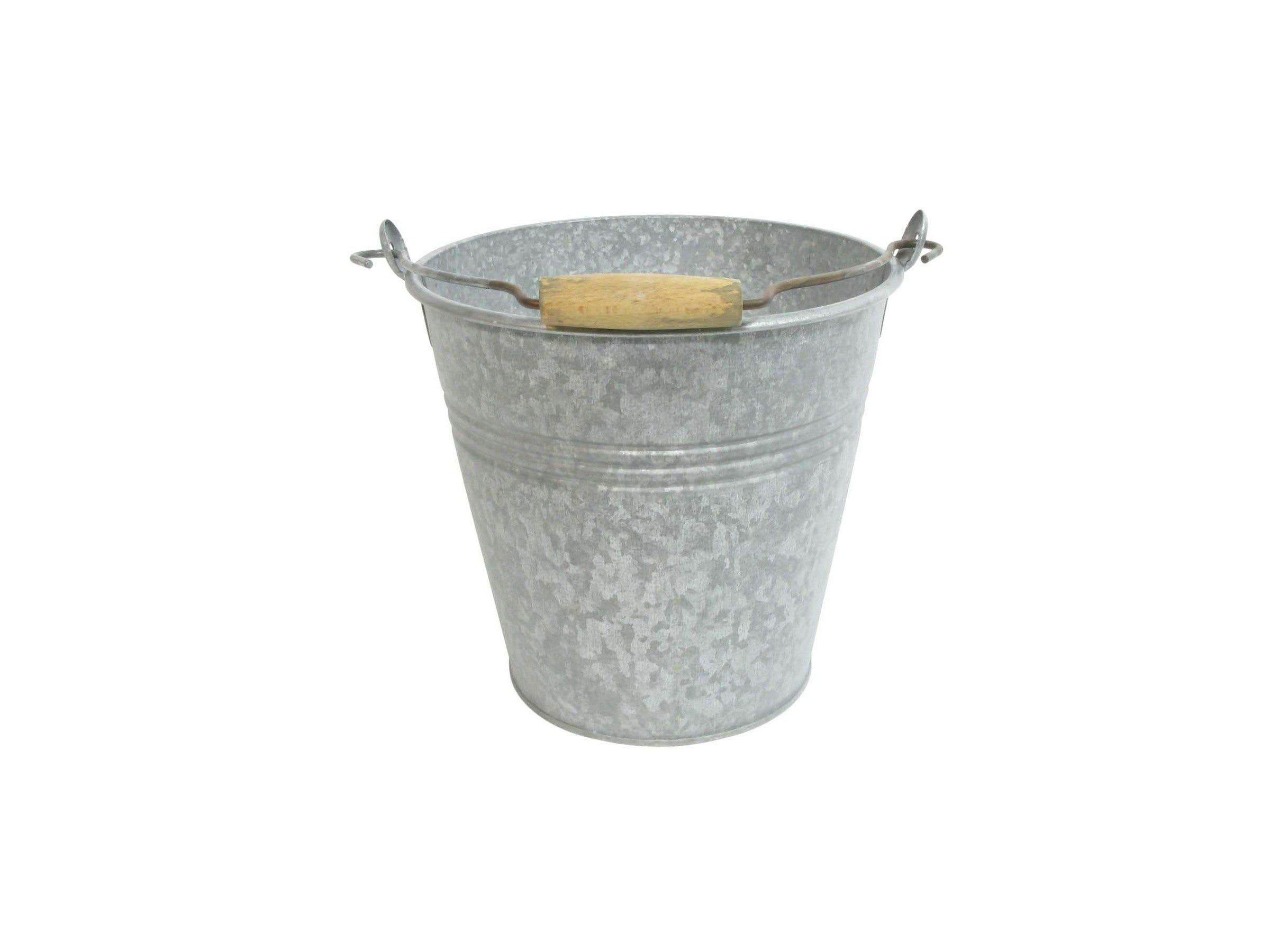 Zink Eimer mit Henkel Metall Ø23+30cm H21+30cm Pflanzkübel 2Größen wählbar
