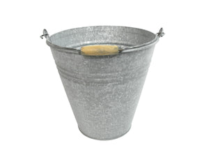 Zink Eimer mit Henkel Metall Ø23+30cm H21+30cm Pflanzkübel 2Größen wählbar