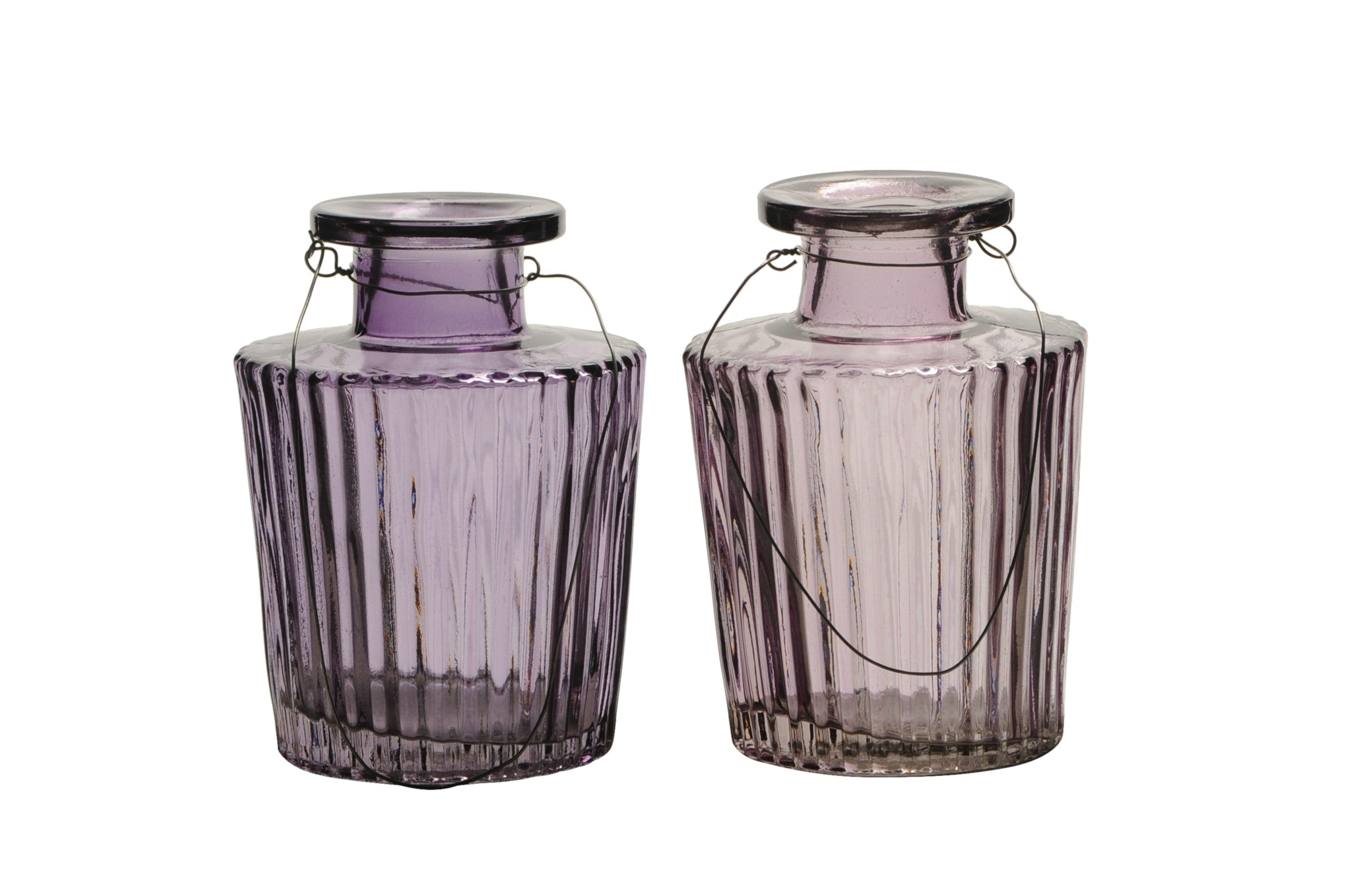 Glasvase 2fach sortiert Glas Vase zum hängen Ø13cm H12cm