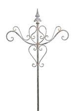 Lade das Bild in den Galerie-Viewer, Hirtenstab Metallstab Laternenhalter grau-grün 45x3cm H145cm Schäferhaken Gartenstab
