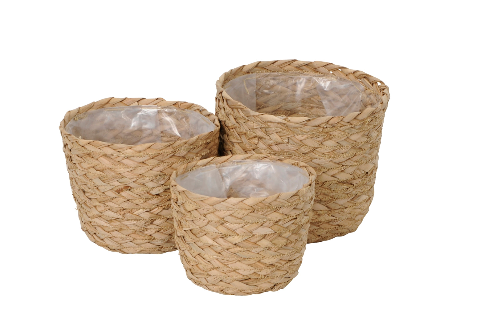 Korb mit Henkel 3erSet natur Seegras  Ø15-19 cm