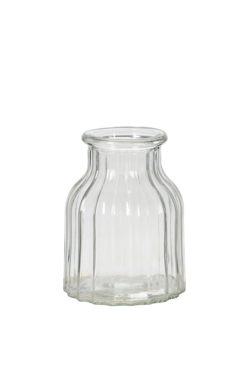 2x Glasvase Vase klar Ø11cm H15cm Tischvase