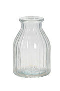 2x Glasvase Vase klar Ø12cm H18cm Tischvase