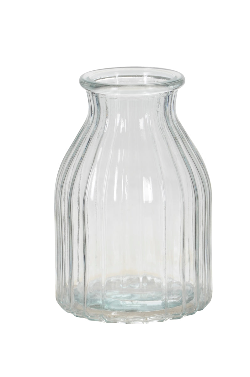 2x Glasvase Vase klar Ø12cm H18cm Tischvase