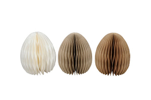Osterei Waben-Optik Ø8 H10cm 3FB sort. Osterschmuck Papier&Pappe ostern 2Größen wählbar