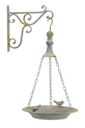 Futterplatz Metall grau z.H. mit Wandhaken Ø31cm H8,5cm Futterstation Vogeltränke