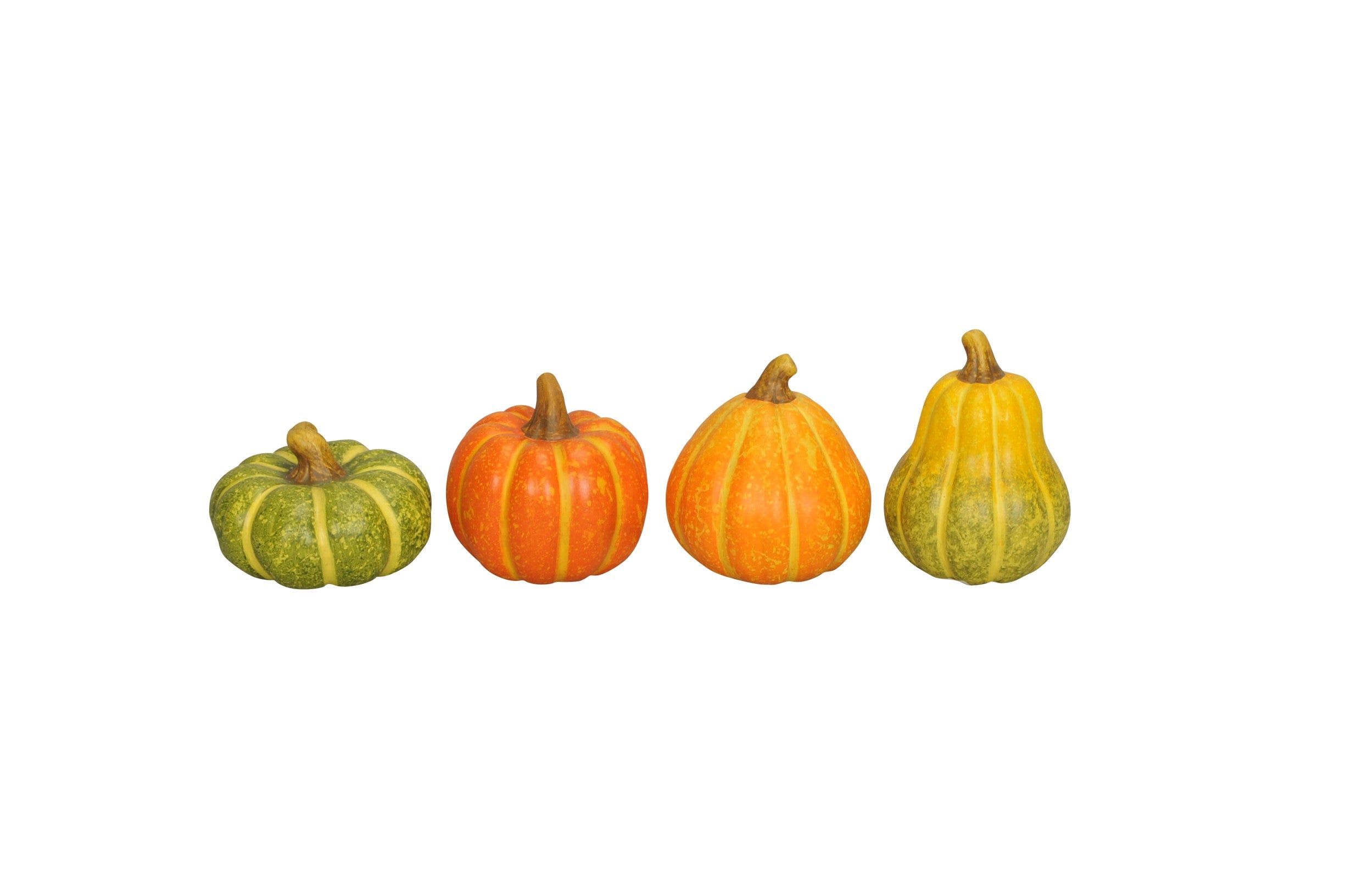 Kürbis bunt 4fach sort. Terrakotta Herbstdeko H6,5cm - 10cm