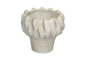 Topf Zement creme/gold gewischt  Blumentopf Übertopf 2Größen wählbar