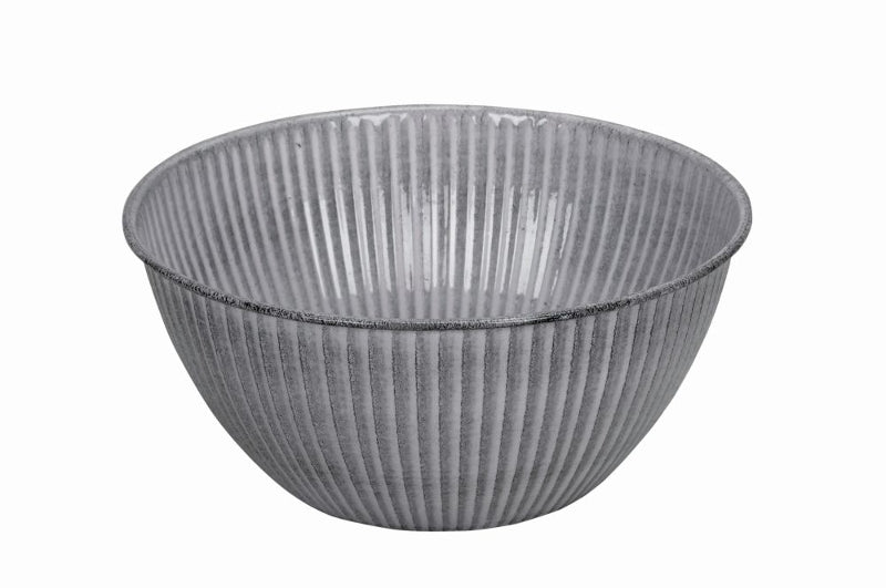 Schale Metall lackiert hellgrau Ø32cm/Ø38cm Wasserwanne Miniteich Teichwanne Pflanzschale 2Größen wählbar