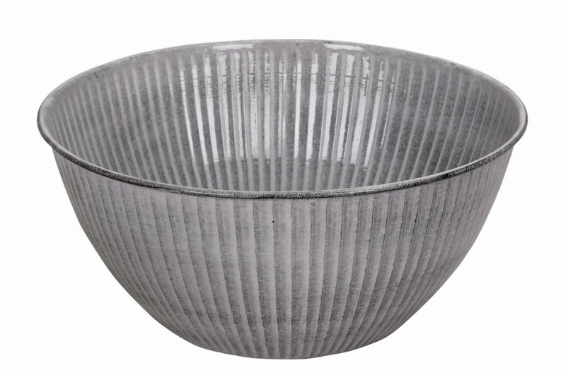 Schale Metall lackiert hellgrau Ø32cm/Ø38cm Wasserwanne Miniteich Teichwanne Pflanzschale 2Größen wählbar