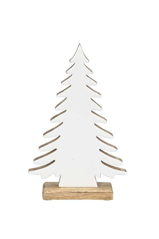 Tanne Holz weiß/natur Weihnachten Holztanne Mangoholz 2Größen wählbar