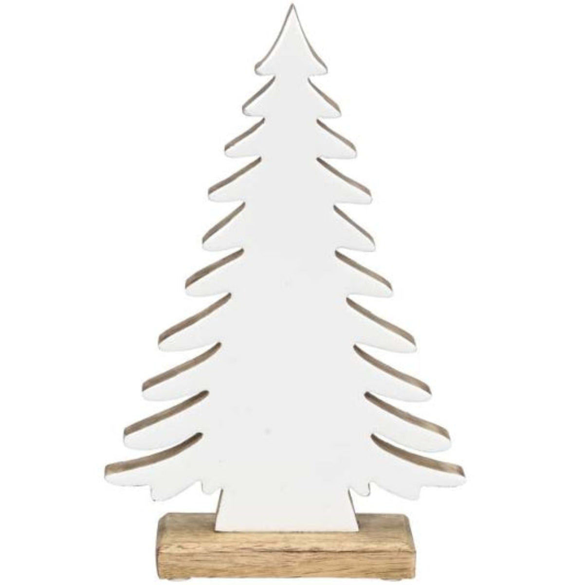 Tanne Holz weiß/natur Weihnachten Holztanne Mangoholz 2Größen wählbar