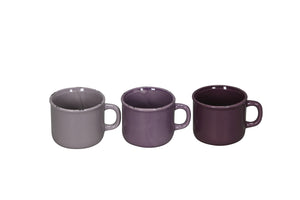 Pflanztasse Dolomit 3Fb. sort. bunt Becher Pflanztopf Keramik Ø10,5cm H8,5cm