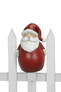 Zaunfigur Zaunhocker Nikolaus Weihnachtsmann rot Dekofigur 9x9,5cm H16cm Garten