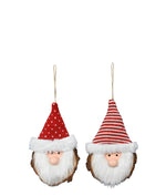 Lade das Bild in den Galerie-Viewer, Nikolaus mit Bart Santa H18cm + 30cm zum hängen Holz/Polyester Pinie 2fach sort. Weihnachtsdeko rot-weiß Weihnachten Fensterdeko 2Größen wählbar
