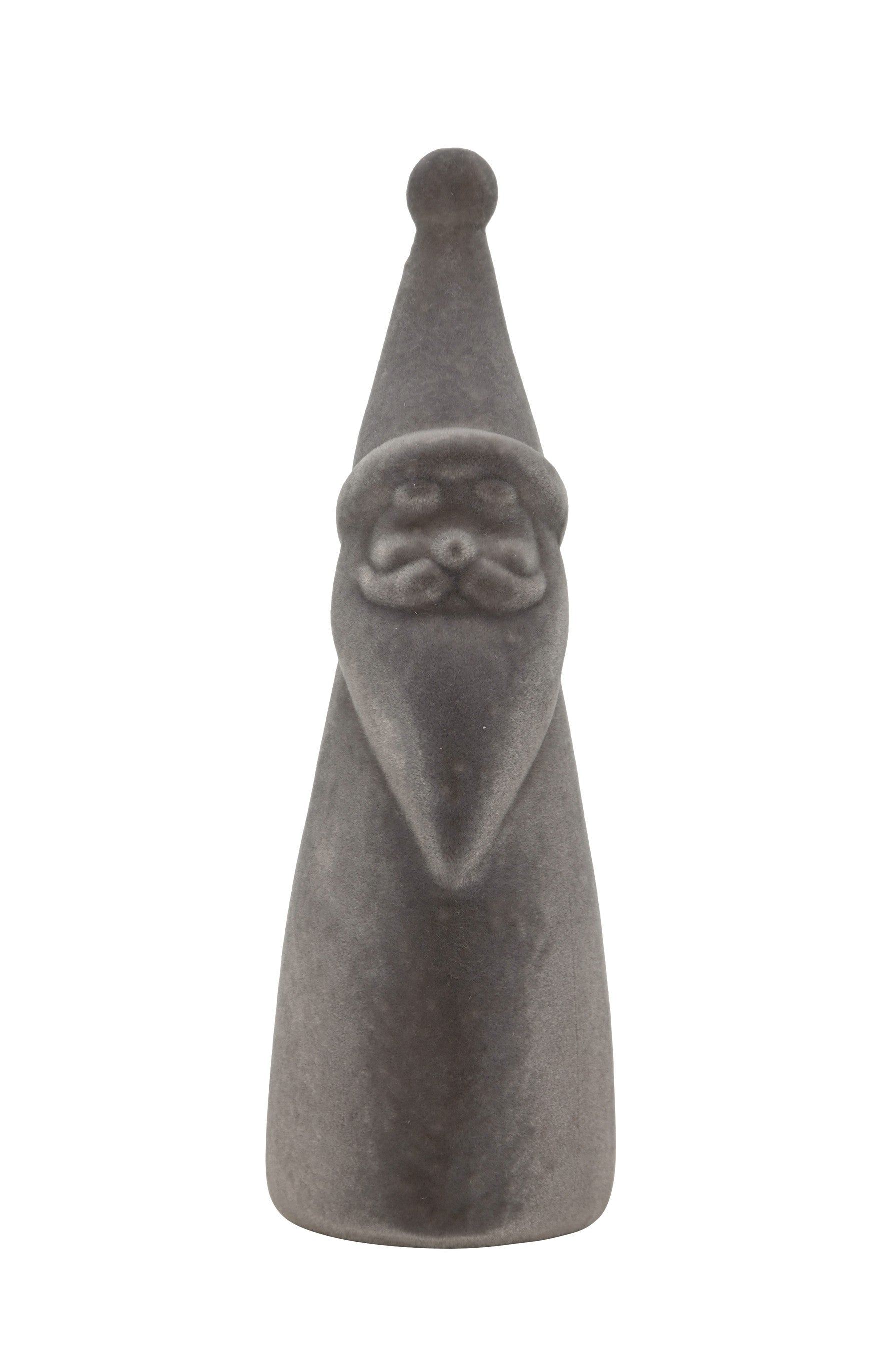 Weihnachtsmann Santa Nikolaus grau/braun H30cm + H46cm Skulptur Poly Weihnachten Figur 2Größen wählbar