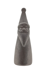 Weihnachtsmann Santa Nikolaus grau/braun H30cm + H46cm Skulptur Poly Weihnachten Figur 2Größen wählbar