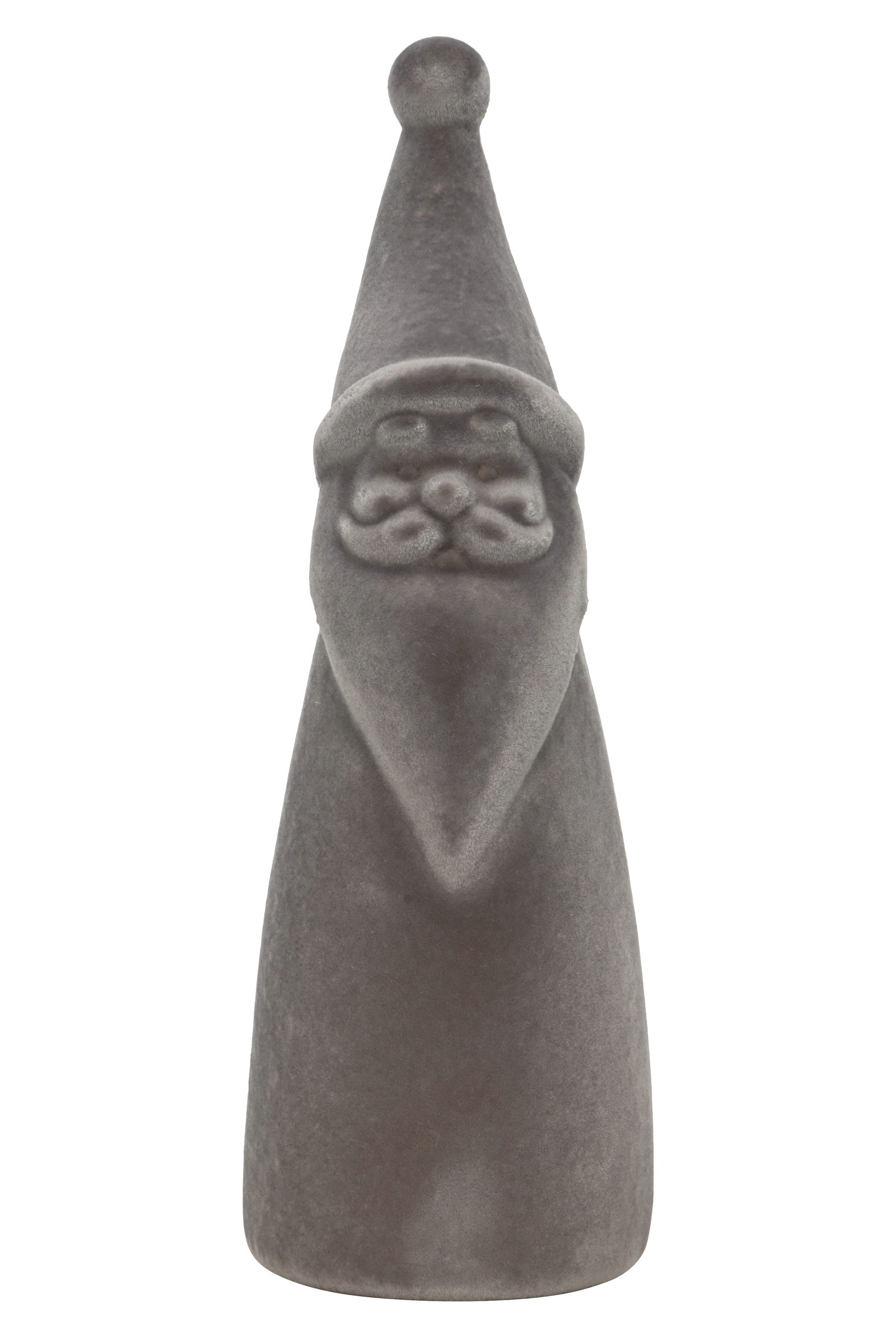 Weihnachtsmann Santa Nikolaus grau/braun H30cm + H46cm Skulptur Poly Weihnachten Figur 2Größen wählbar