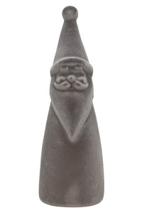 Weihnachtsmann Santa Nikolaus grau/braun H30cm + H46cm Skulptur Poly Weihnachten Figur 2Größen wählbar