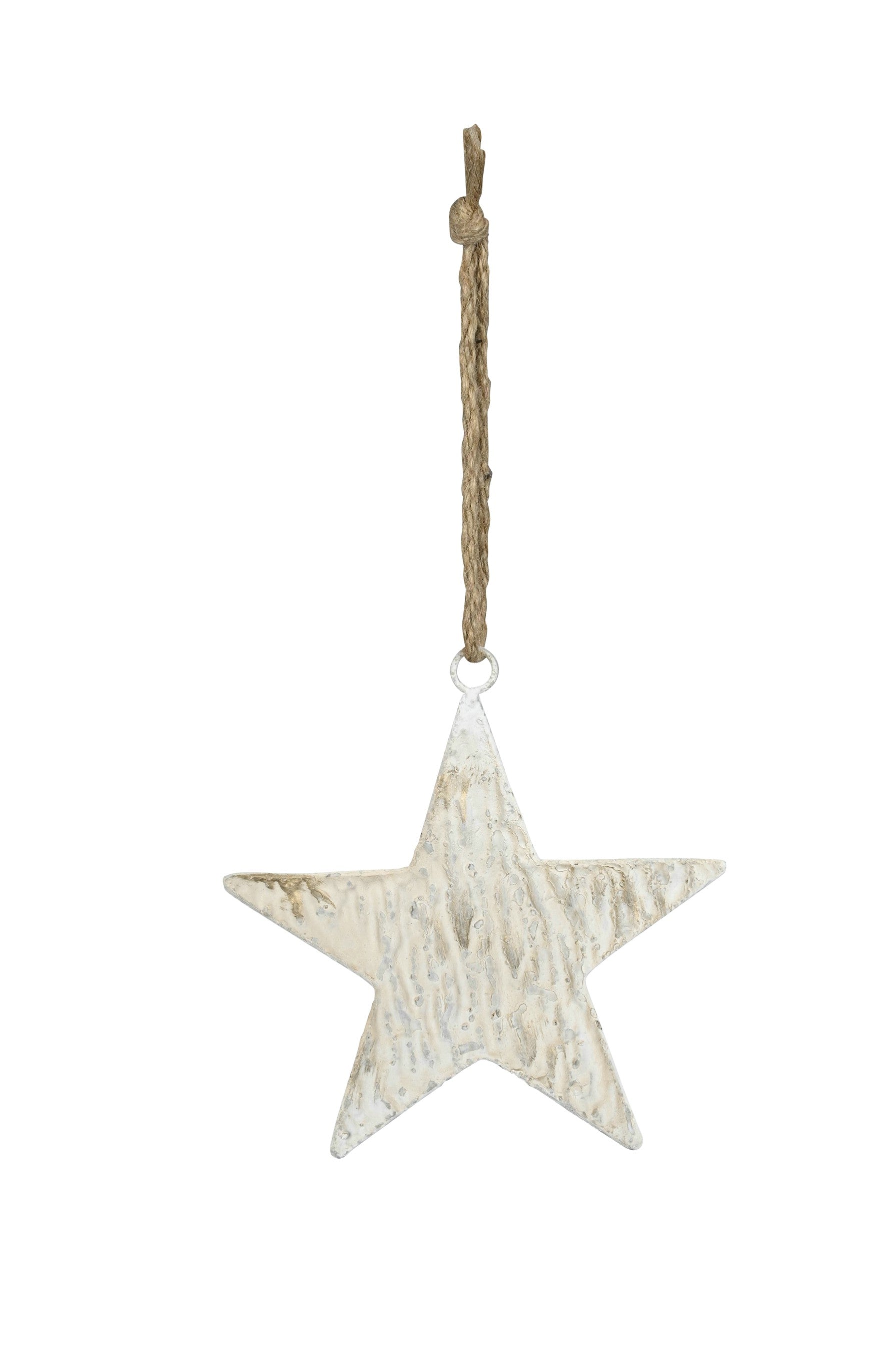Stern Metall Dekostern zum hängen Ø19cm + Ø30cm Advent creme/gold Winter Weihnachten Fenster Dekohänger Dekoration 2Größen wählbar
