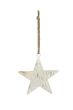 Lade das Bild in den Galerie-Viewer, Stern Metall Dekostern zum hängen Ø19cm + Ø30cm Advent creme/gold Winter Weihnachten Fenster Dekohänger Dekoration 2Größen wählbar
