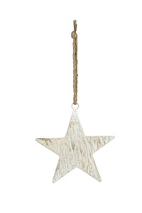 Stern Metall Dekostern zum hängen Ø19cm + Ø30cm Advent creme/gold Winter Weihnachten Fenster Dekohänger Dekoration 2Größen wählbar