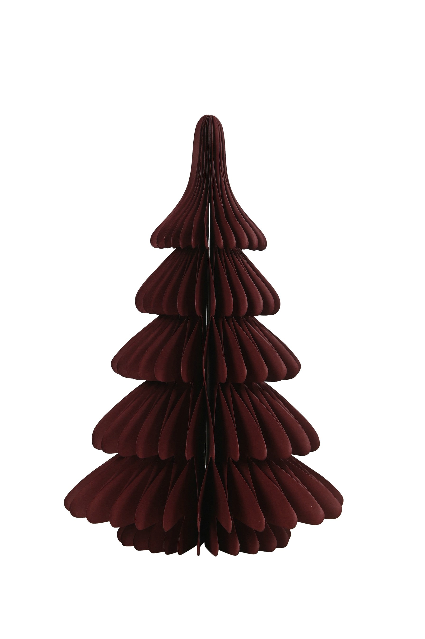 Weihnachtsdeko Tanne Papier bordeaux H30cm + H40cm Aufsteller Weihnachten faltbarer Tannenbaum 2Größen wählbar