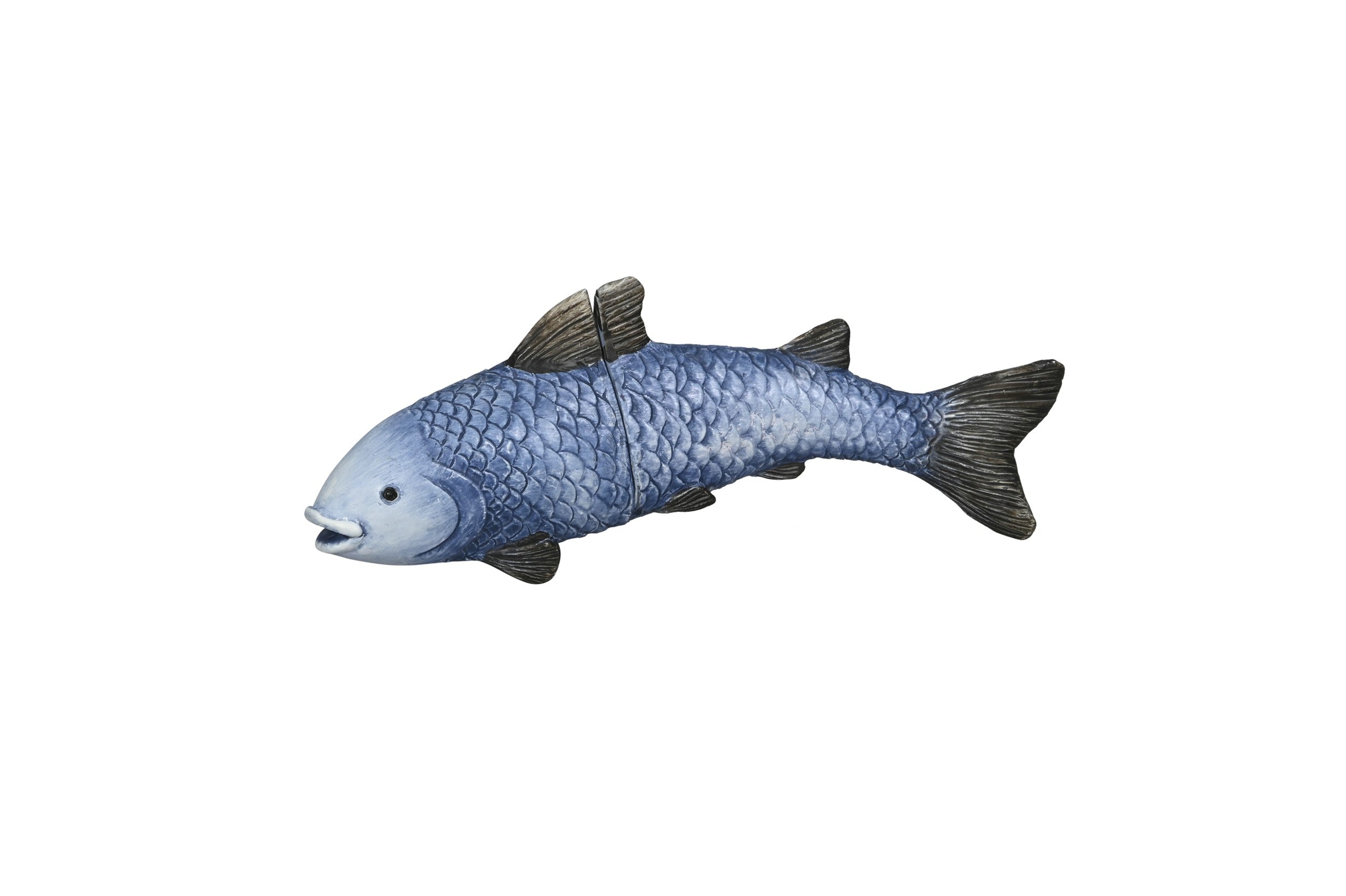 Fisch Magnet 2erSet Blau 15x3cm H6cm – 2-teilig mit Magnet Dekorativer Fisch aus Polyresin für Kühlschrank, Metallflächen & Maritime Deko