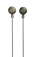 Lade das Bild in den Galerie-Viewer, Gartenstecker Glaskugel grün Ø12cm +15cm Dekorative Kugel aus besprühtem Glas mit Metallstab 115cm Stecker 2-farbig sortiert für Garten, Beet &amp; Pflanzkübel 2Größen wählbar
