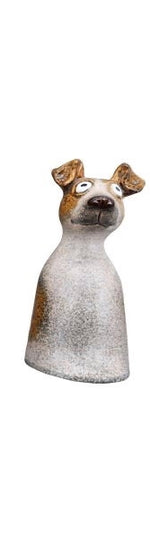 Lade das Bild in den Galerie-Viewer, Zaunfigur Zaunhocker Hund Marta Stoneware 20x19,1x21,5 cm Pfostenhocker Dekofigur Garten 4Modelle wählbar
