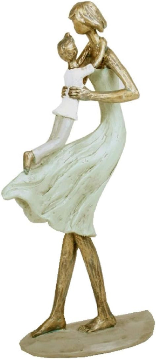 Skulptur Mutter mit Kind HILDA H28,5 cm Polyresin