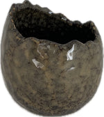 Lade das Bild in den Galerie-Viewer, Pflanzei Eierschalen-Pflanzgefäß Keramik hellgelb-natur Eierschalen-Topf Blumentopf H9,5cm+12cm 2Größen wählbar
