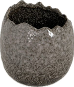 Lade das Bild in den Galerie-Viewer, Pflanzei Eierschalen-Pflanzgefäß Keramik altrosa-natur Eierschalen-Topf Blumentopf H9,5cm+12cm 2Größen wählbar
